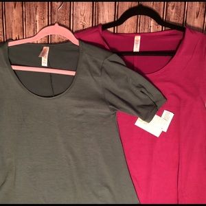 Two XSmall LuLaRoe Perfect T’s NWT